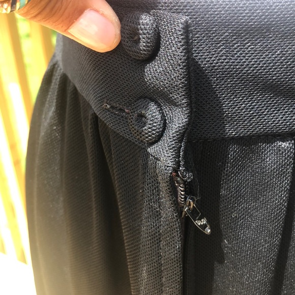 Vintage 60s 70s Celanese Celara Knit High Waist Maxi Skirt, Slit in Front - Picture 7 of 8